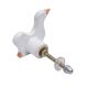Handmade White Wooden Duck Cabinet Knobs